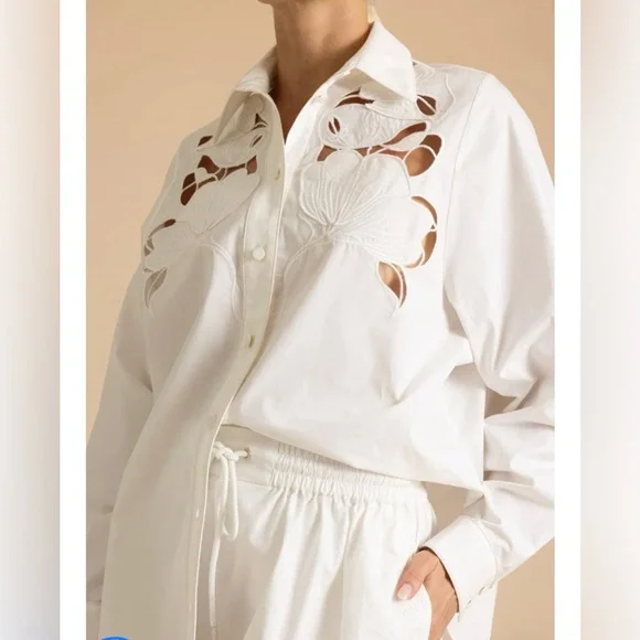 Zimmermann 2-Piece NWOT DAYLIGHT EMBROIDERED SHIRT + Shorts - Picture 2 of 14